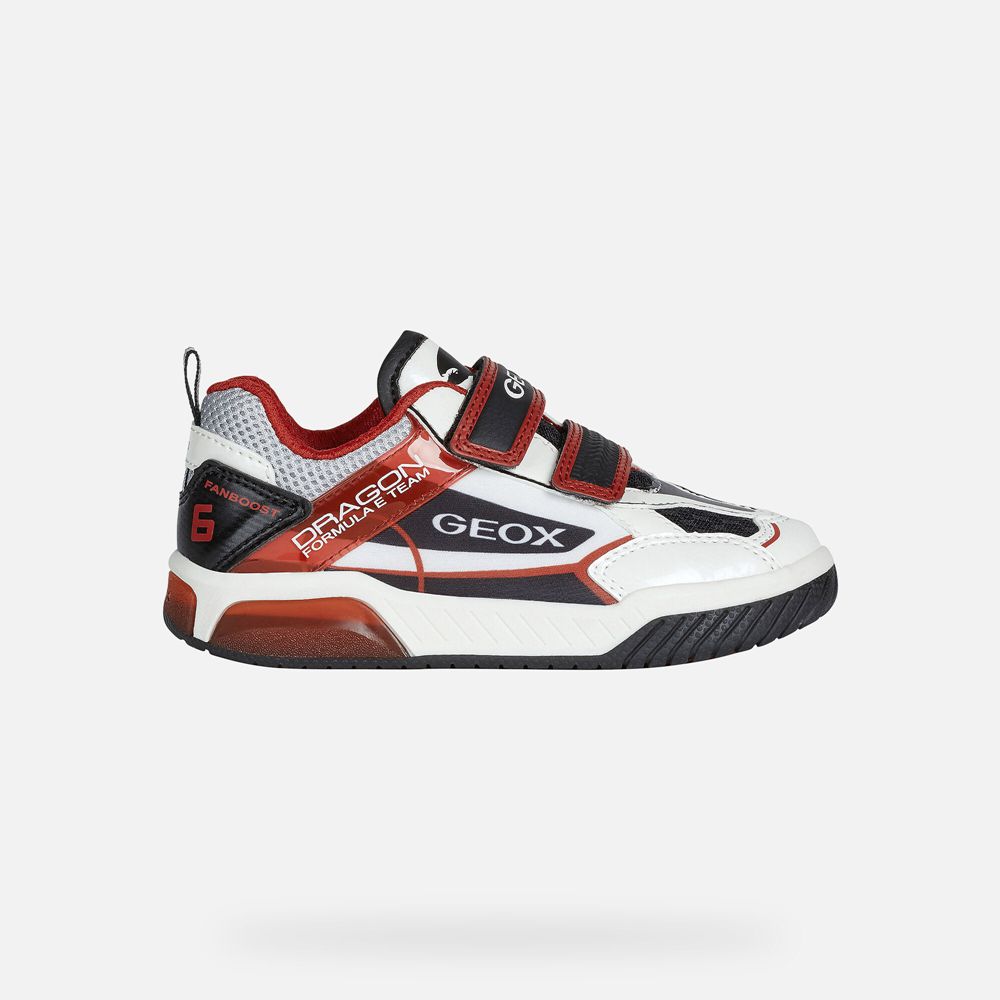 Basket Geox Inek - Blanche/Rouge - Garcon 280194-MUK